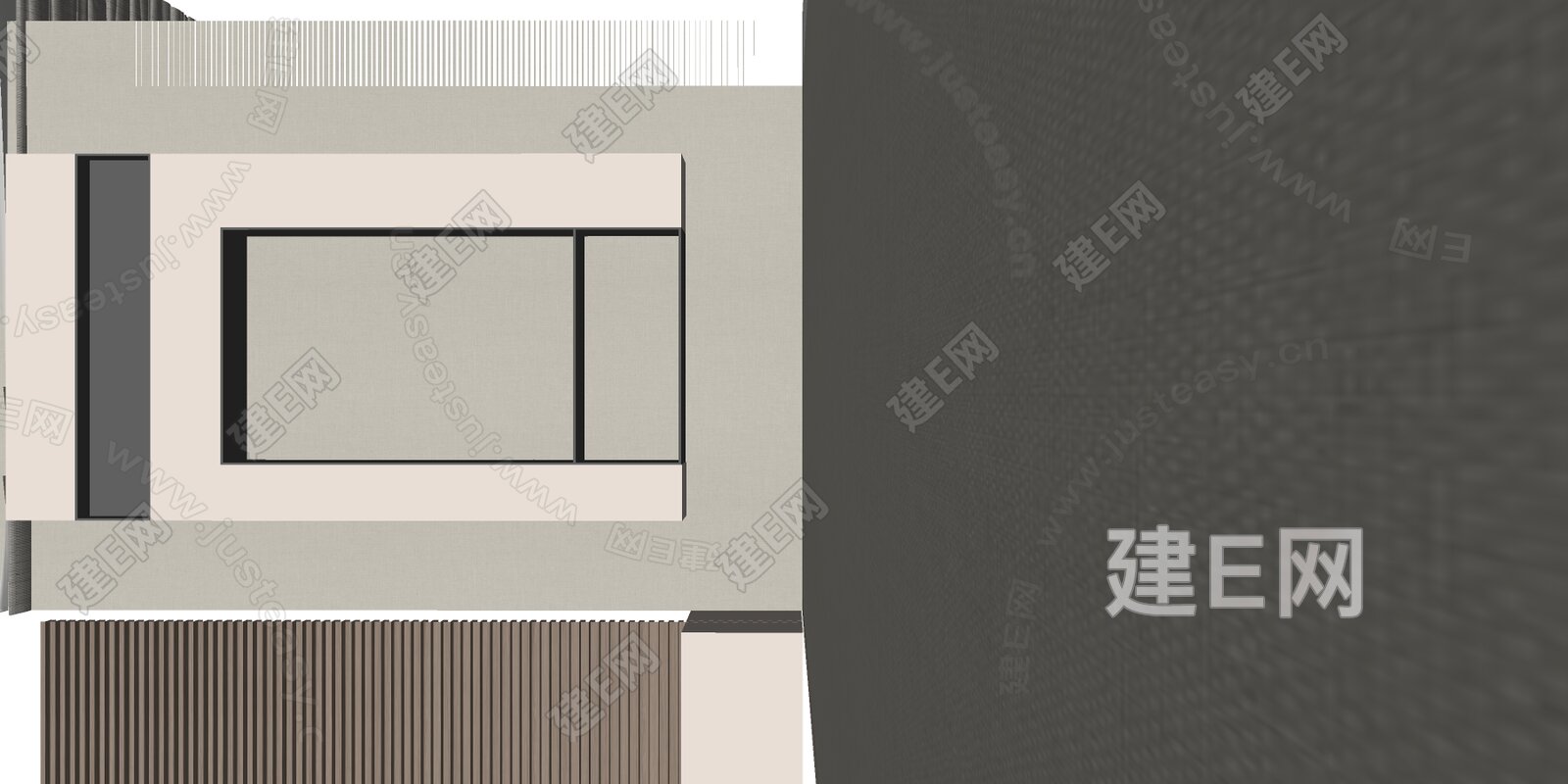 现代轻奢客餐厅模型SU模型下载[ID:100880671]_建E室内设计网