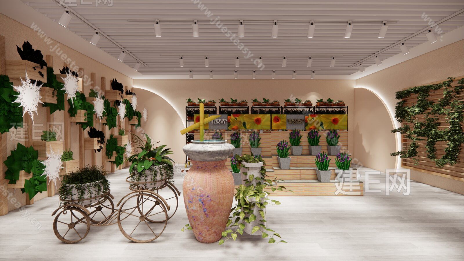 现代花店模型SU模型下载[ID:101667152]_建e网su模型