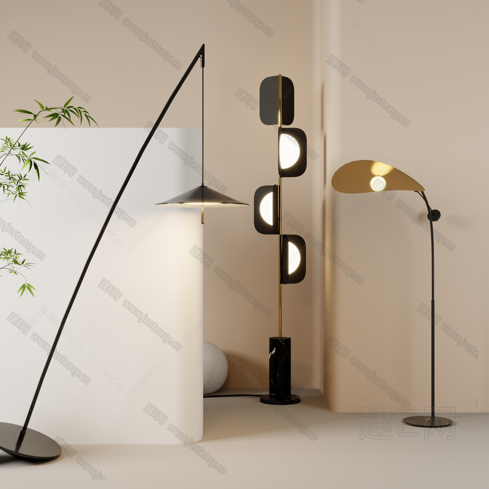 【现代落地灯3d模型】建e网_现代落地灯3d模型下载[ID:109336943]_打造3d现代落地灯模型免费下载平台