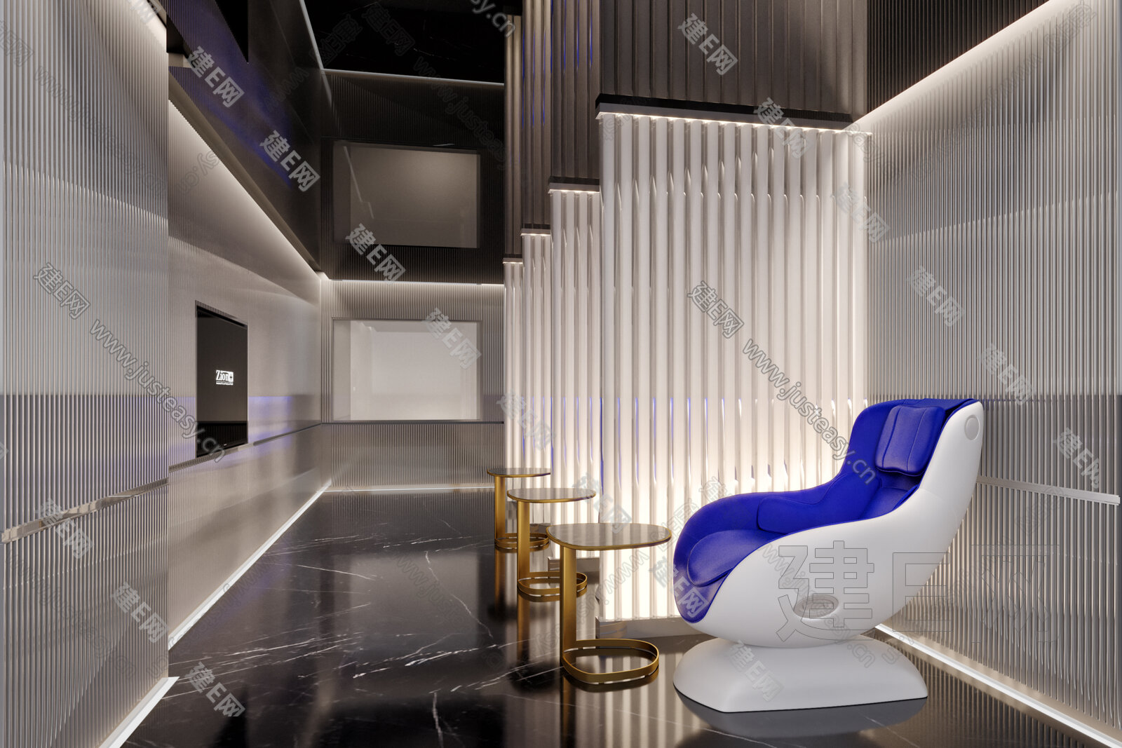现代医美中心输液室3d模型下载[ID:109140361]_建e网3d模型