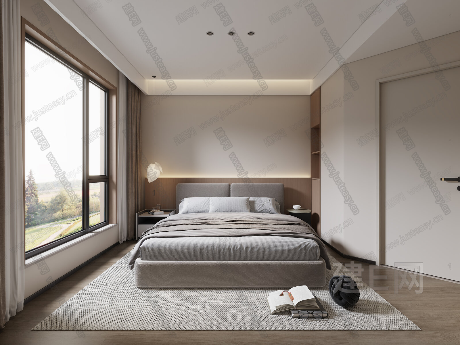 【现代卧室3d模型】建e网_现代卧室3d模型下载[ID:109992226]_打造3d现代卧室模型免费下载平台