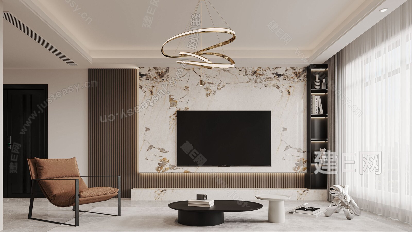 【现代客厅3d模型】建e网_现代客厅3d模型下载[ID:110385558]_打造3d现代客厅模型免费下载平台