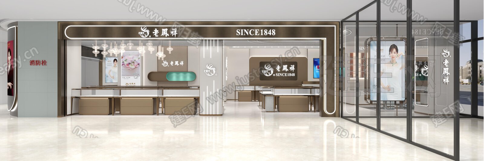 现代珠宝店模型SU模型下载[ID:103895448]_建e网su模型