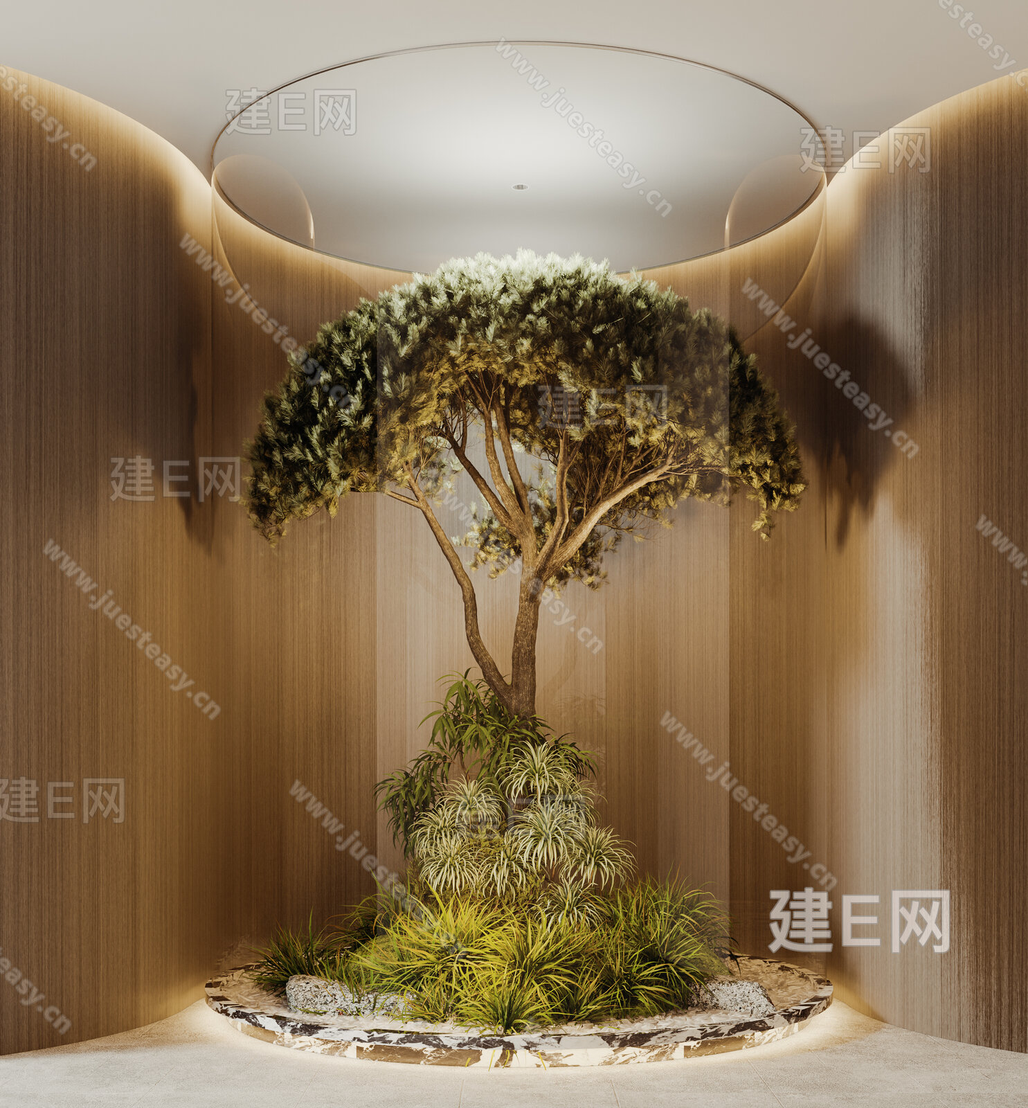 【现代室内玻璃景观造景3d模型】建E网_现代室内玻璃景观造景3d模型下载[ID:110647584]_打造3d现代室内玻璃景观造景模型免费下载平台