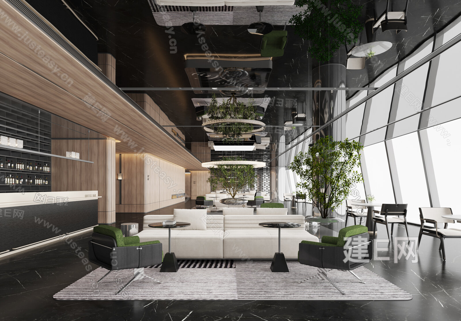 共生形态设计现代江海潮鸣售楼处模型SU模型下载[ID:104485346]_建e网su模型