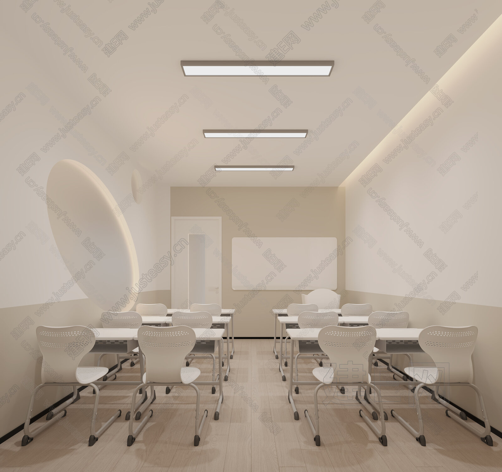 现代托班教室3d模型下载[ID:112482567]_建e网3d模型