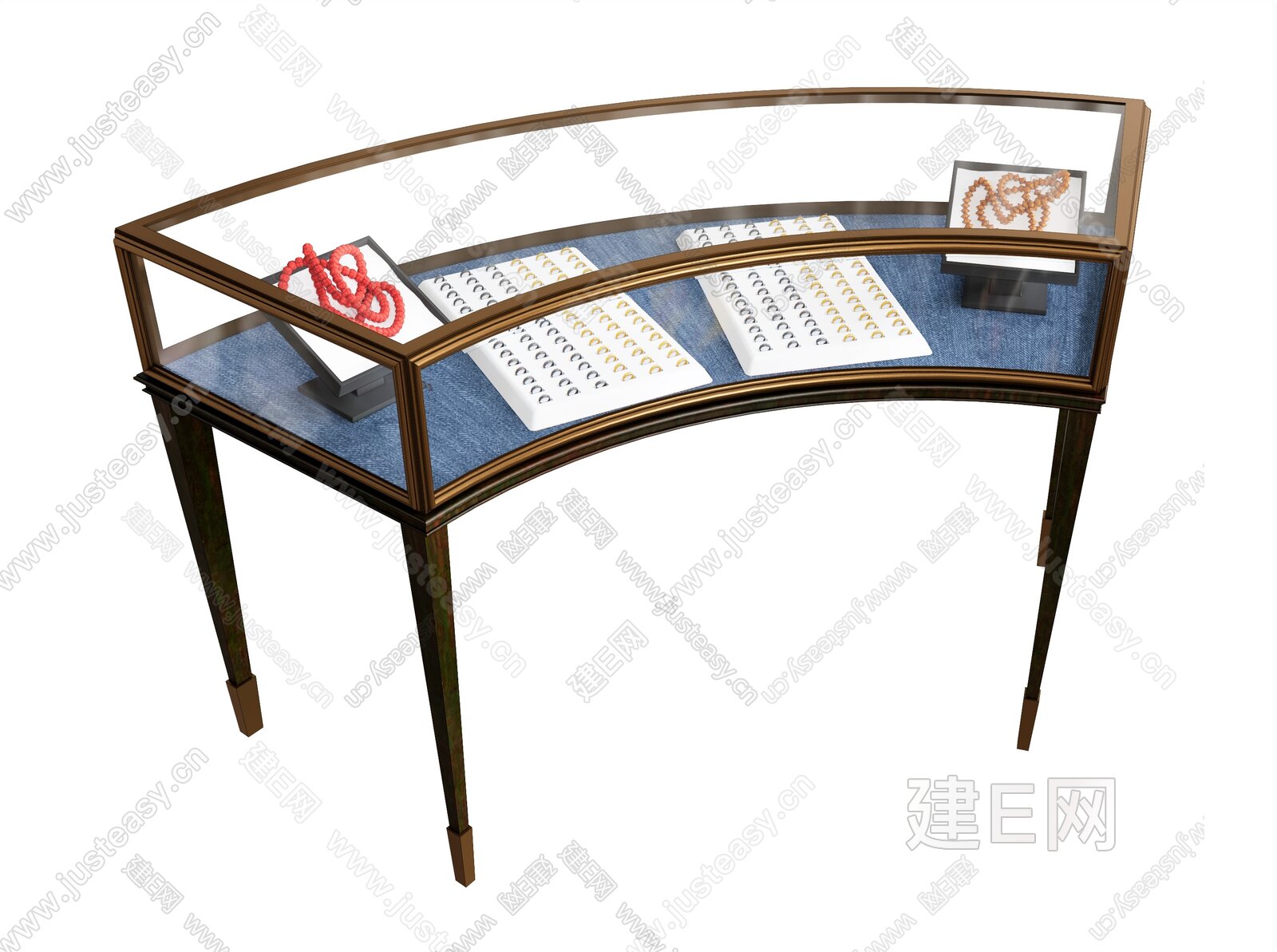 珠宝陈列柜 模型SU模型下载[ID:114184634]_建e网su模型