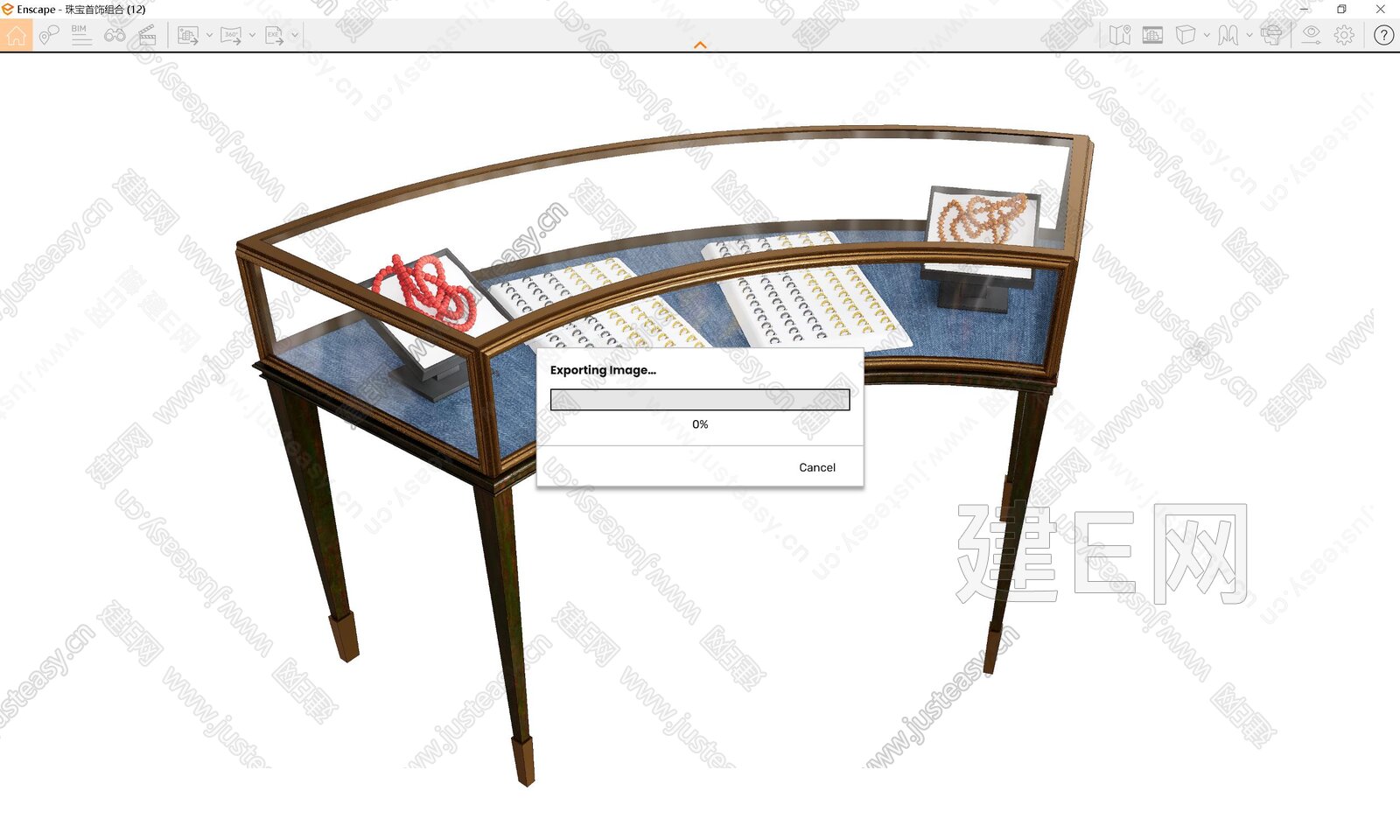 珠宝陈列柜 模型SU模型下载[ID:114184634]_建e网su模型