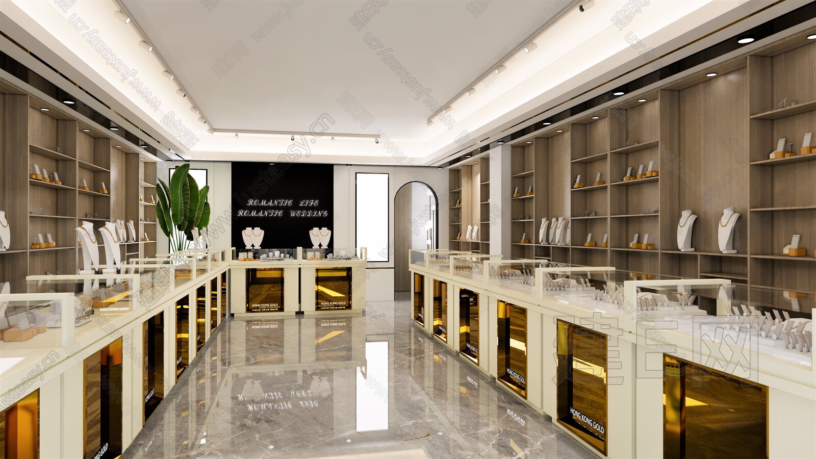现代珠宝店模型SU模型下载[ID:114184698]_建e网su模型