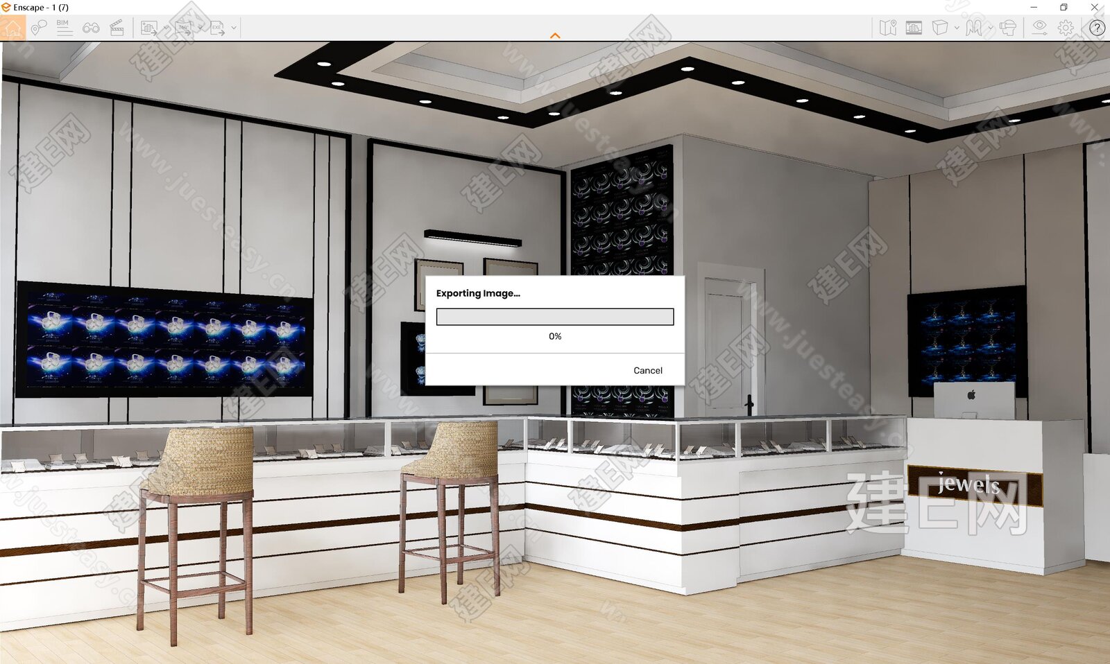 珠宝店 模型SU模型下载[ID:114184490]_建E室内设计网