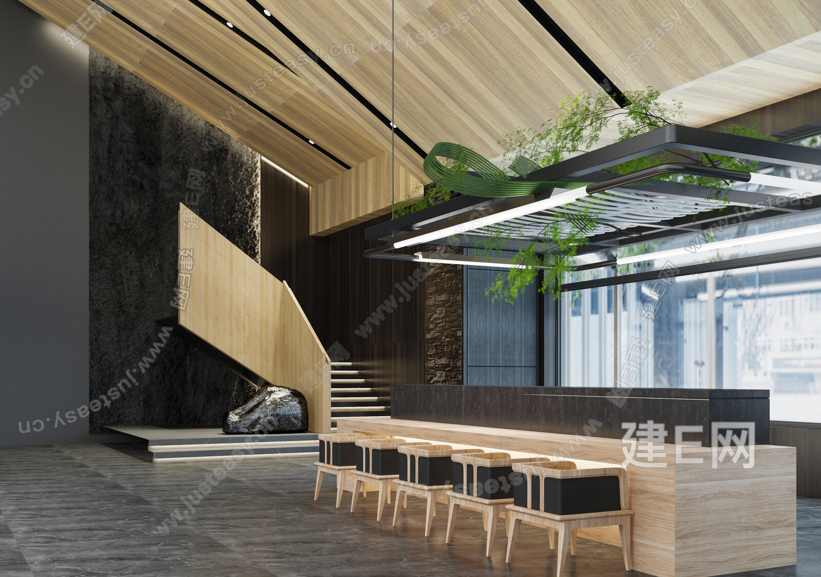 现代售楼处洽谈区3d模型下载[ID:105666749]_建e网3d模型