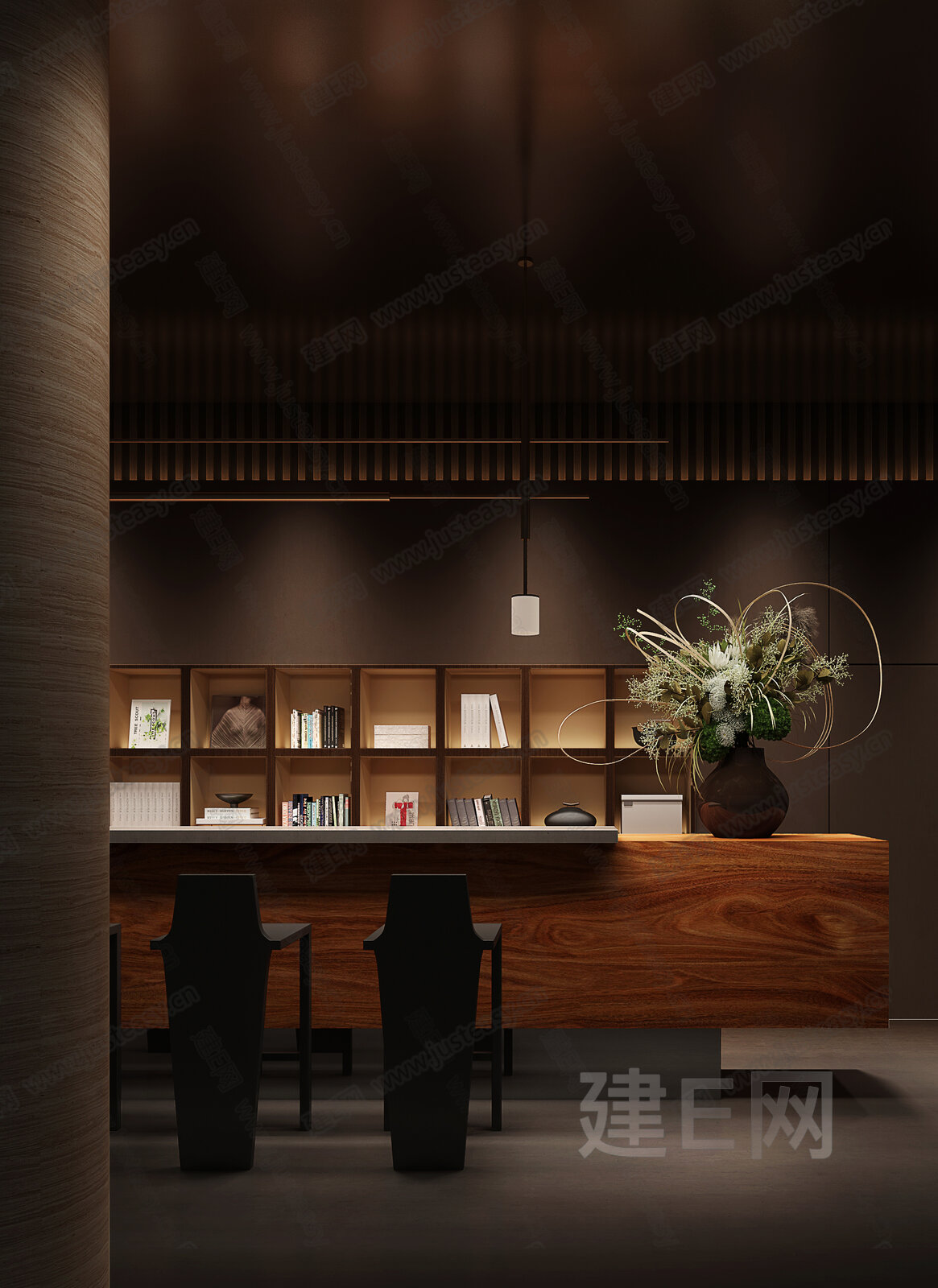 朴悦设计 PURE DESIGN 现代大厅茶室模型SU模型下载[ID:116412679]_建e网su模型