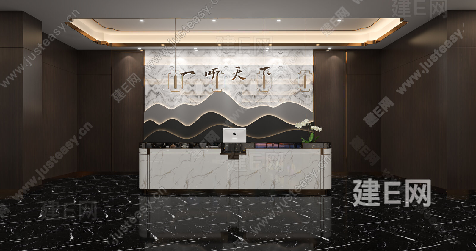 【新中式洗浴中心前台3d模型】建E网_新中式洗浴中心前台3d模型下载[ID:108288030]_打造3d新中式洗浴中心前台模型免费下载平台