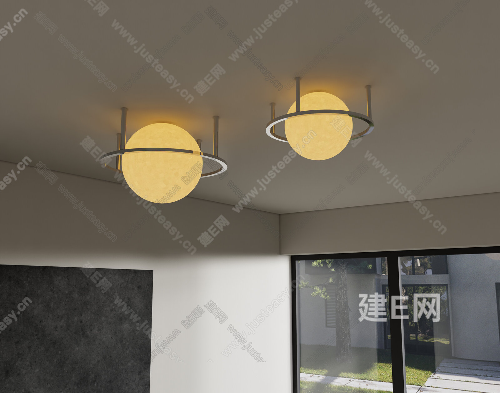 球形吊灯模型SU模型下载[ID:117199240]_建e网su模型