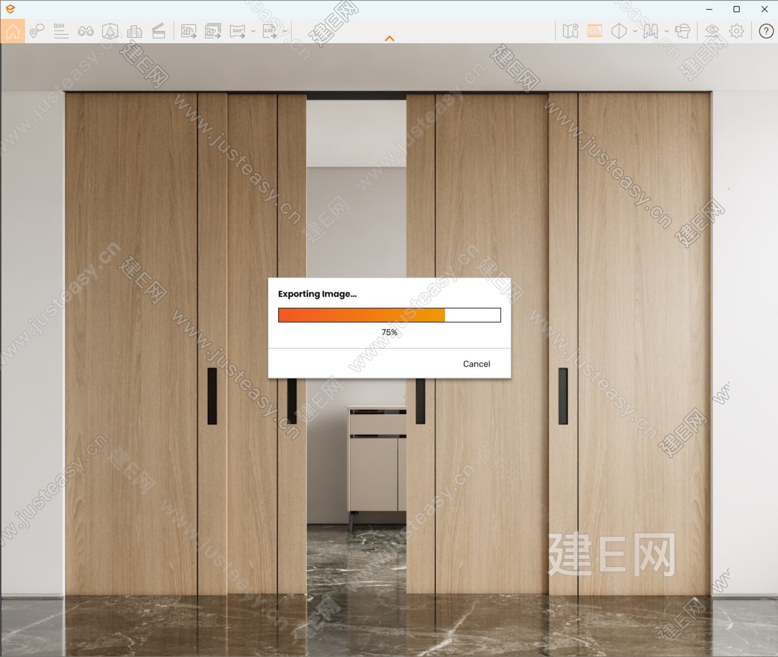 现代移门模型SU模型下载[ID:109400381]_建e网su模型