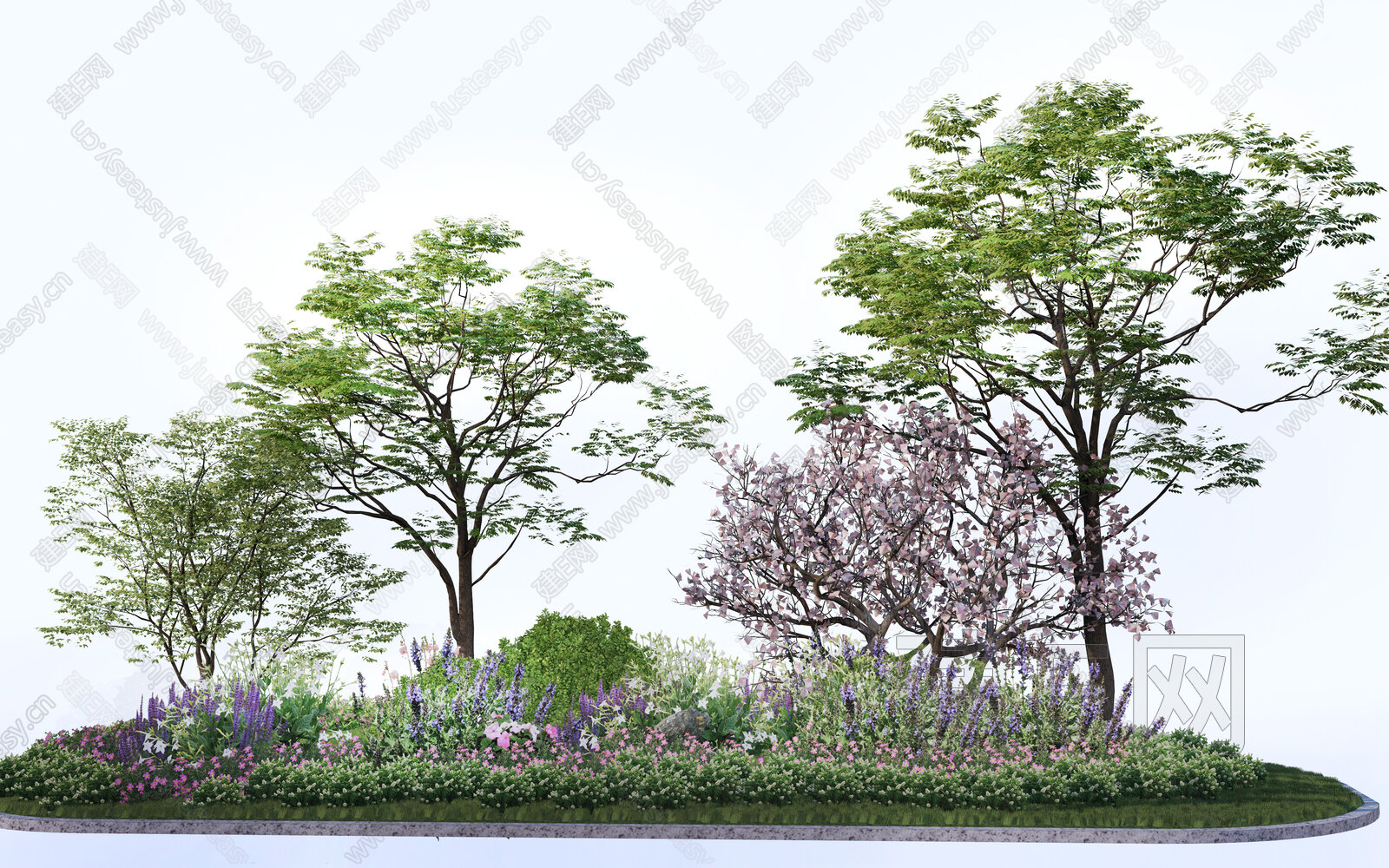 现代景观植物 模型SU模型下载[ID:105336980]_建e网su模型