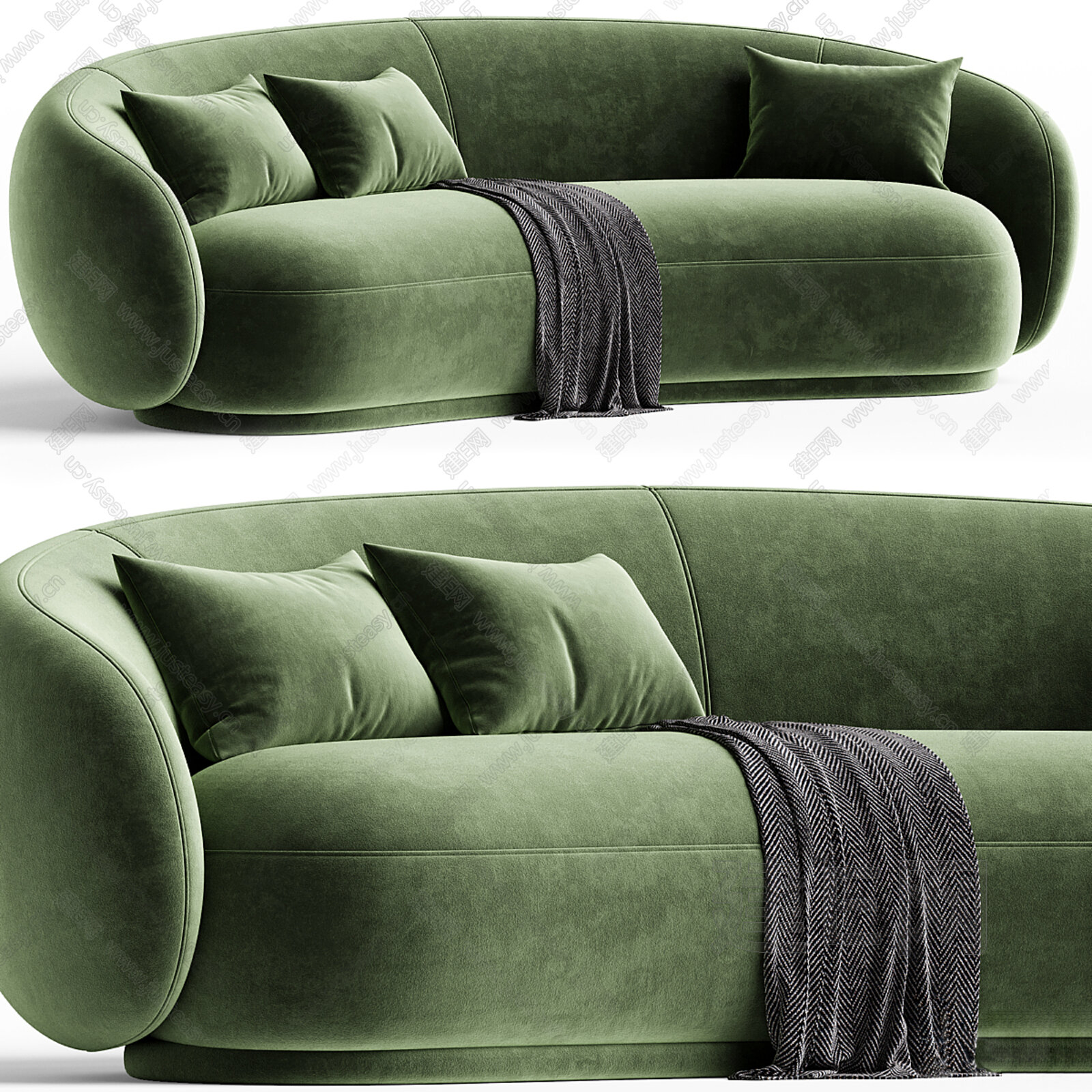 客厅墨绿色沙发搭配深色原木茶几，带来美式的厚重和怀旧感，茶几两边各摆放了一张黄色单人沙发。-家居美图_装一网装修效果图