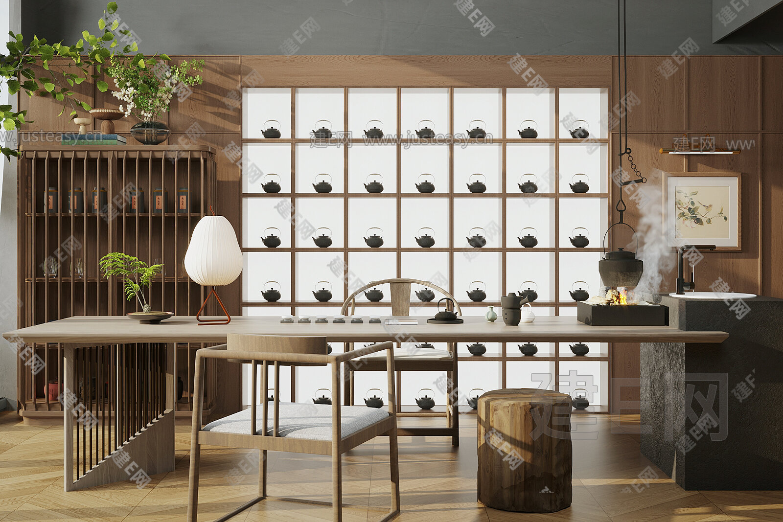 【新中式茶馆3d模型】建e网_新中式茶馆3d模型下载[ID:117266555]_打造3d新中式茶馆模型免费下载平台