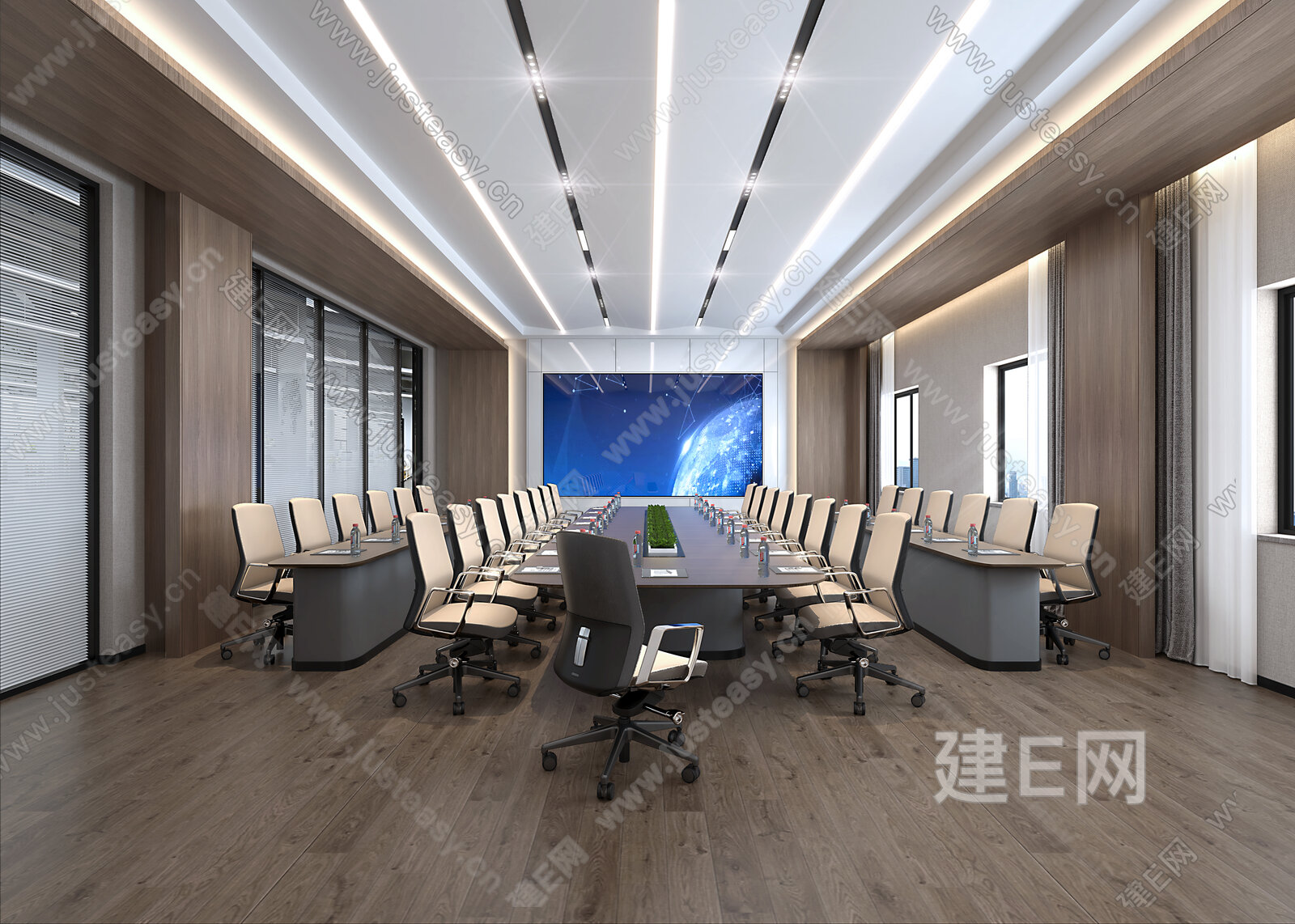 【现代会议室3d模型】建e网_现代会议室3d模型下载[ID:109598913]_打造3d现代会议室模型免费下载平台