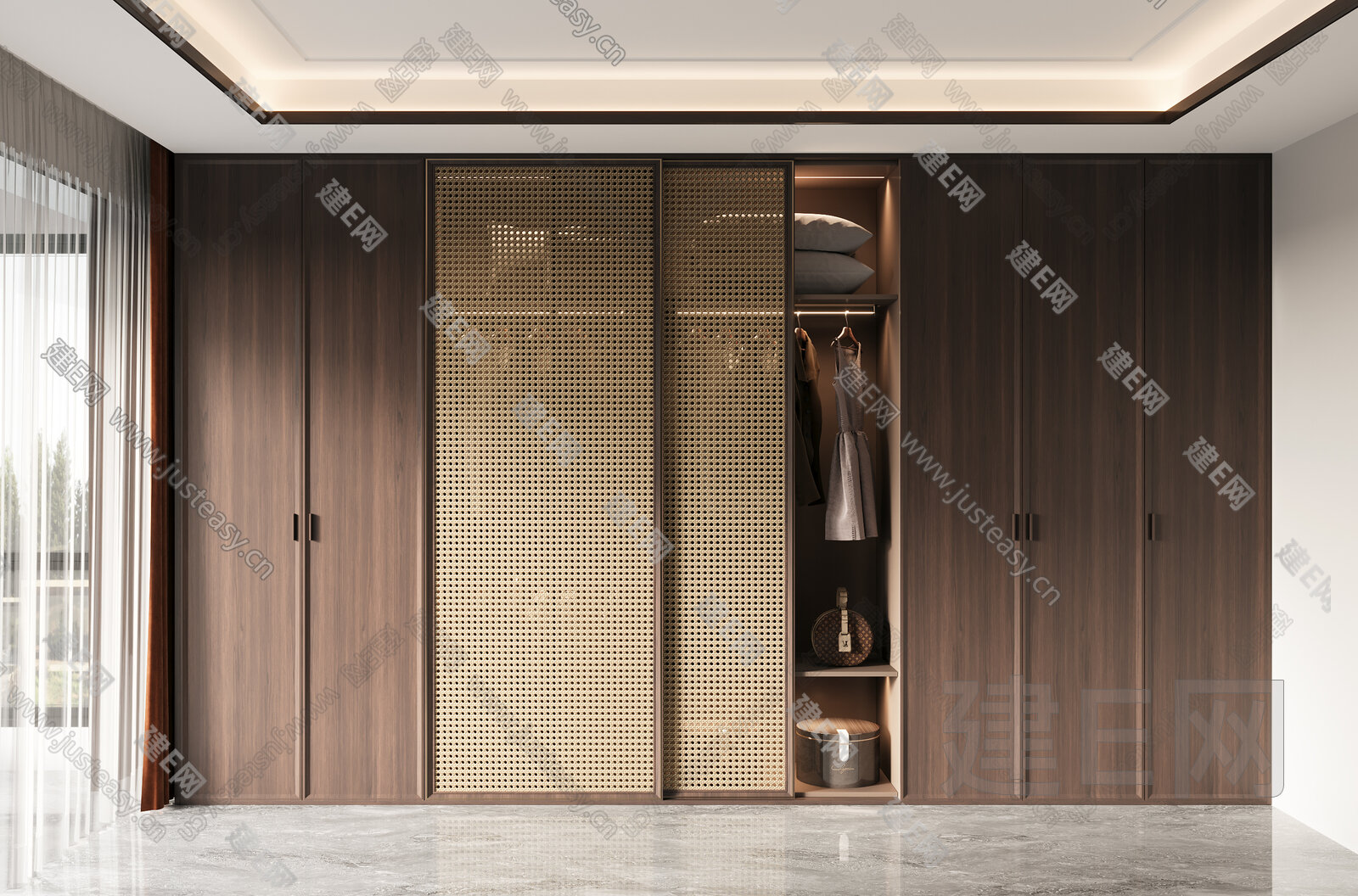 现代（新）中式衣柜|空间|家装设计|李宗策 - 原创作品 - 站酷 (ZCOOL)