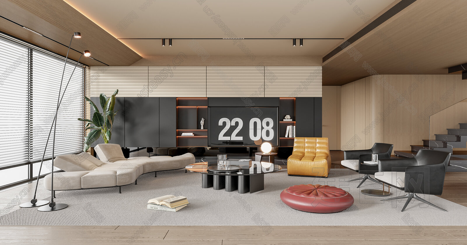 Minotti 米洛提 现代客厅模型SU模型下载[ID:104222905]_建e网su模型