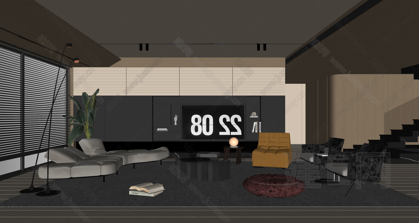 Minotti 米洛提 现代客厅模型SU模型下载[ID:104222905]_建e网su模型