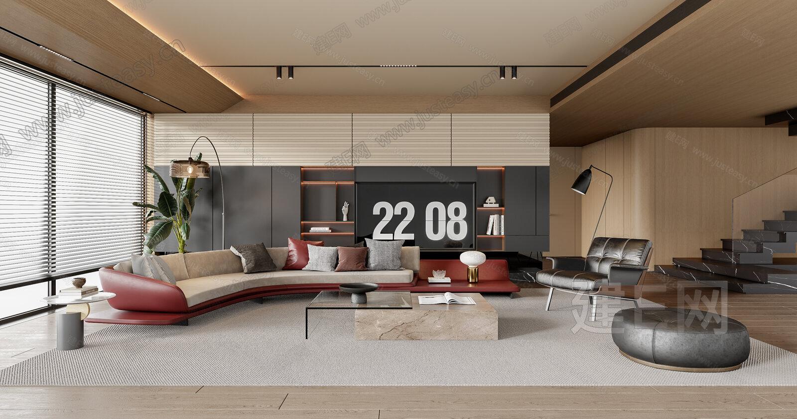 Minotti 米洛提 现代客厅模型SU模型下载[ID:104222889]_建e网su模型