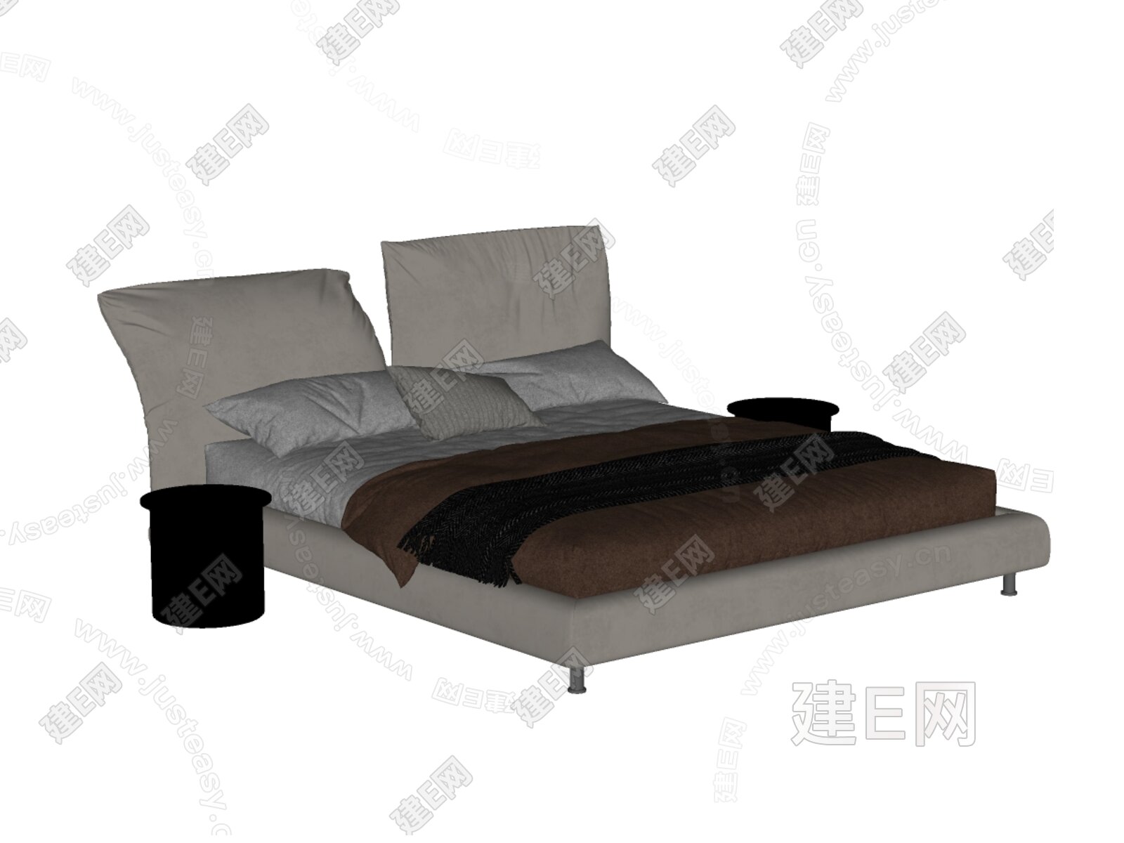 Edra 花瓣床模型SU模型下载[ID:103895261]_建e网su模型