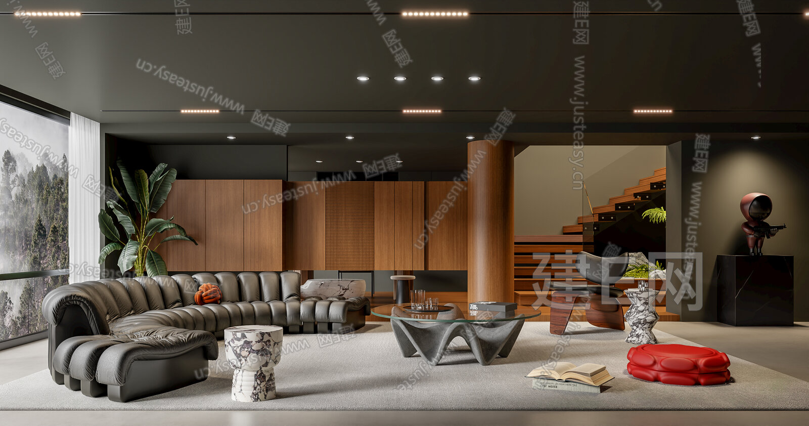 Minotti|米洛提现代客厅模型SU模型下载[ID:104681581]_建e网su模型