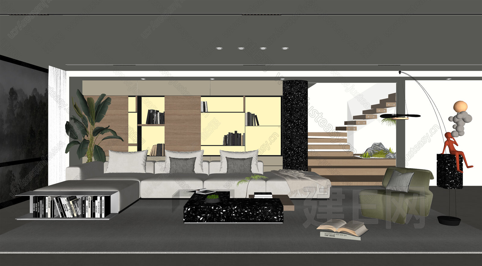 Minotti|米洛提现代客厅模型SU模型下载[ID:104681565]_建e网su模型