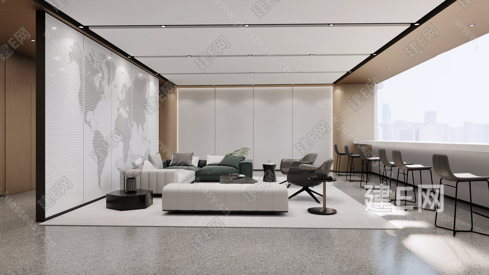 现代客户休息室模型SU模型下载[ID:104550508]_建e网su模型
