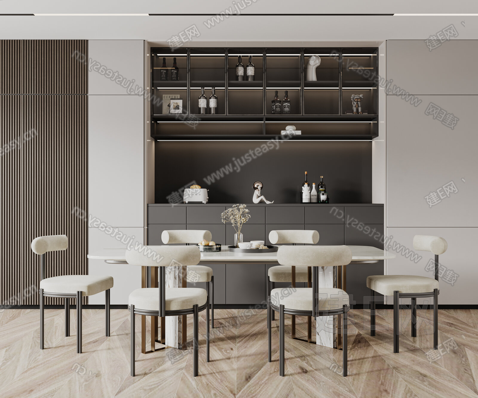 【现代餐厅3d模型】建e网_现代餐厅3d模型下载[ID:112810089]_打造3d现代餐厅模型免费下载平台