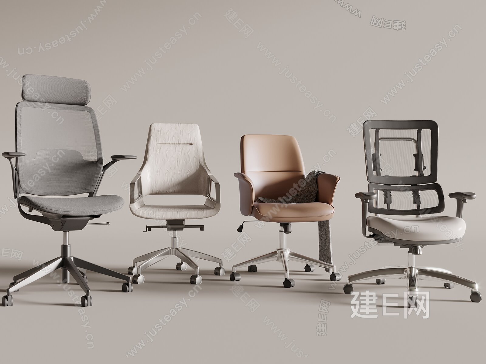 【现代办公椅3d模型】建e网_现代办公椅3d模型下载[ID:112744684]_打造3d现代办公椅模型免费下载平台