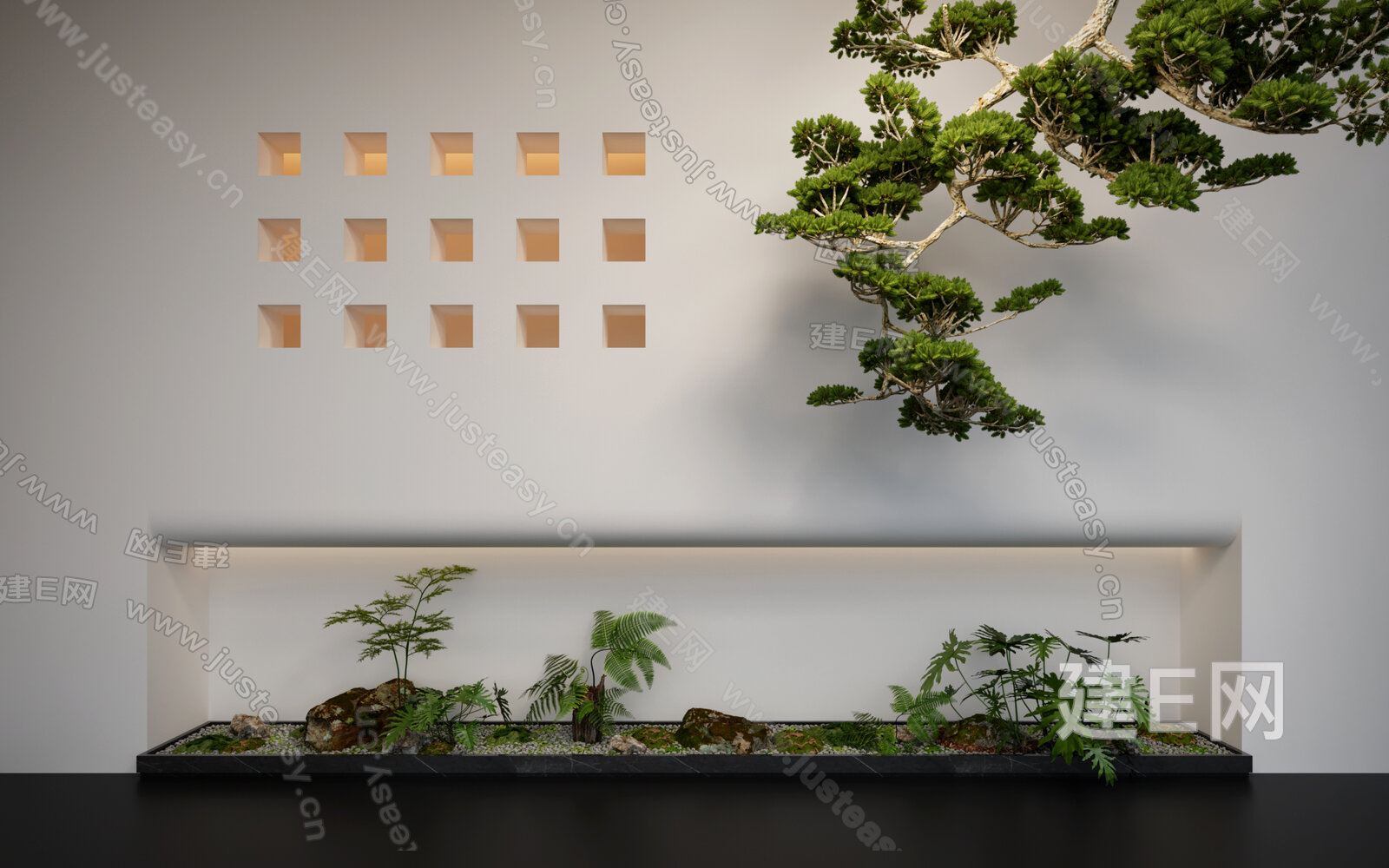 植物景观小品3d模型下载[ID:112875641]_建e网3d模型