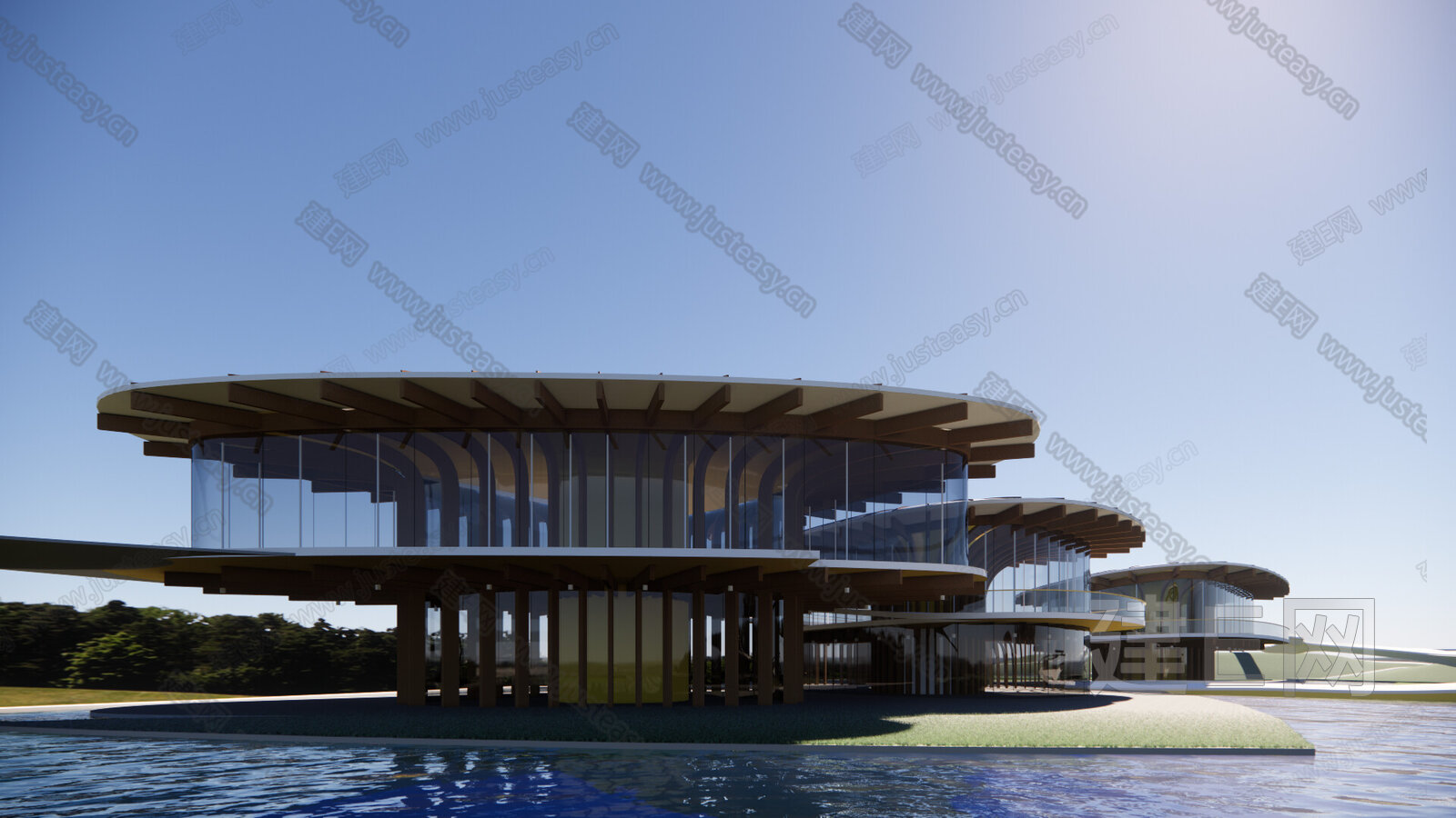 现代艺术中心 模型SU模型下载[ID:116281488]_建e网su模型