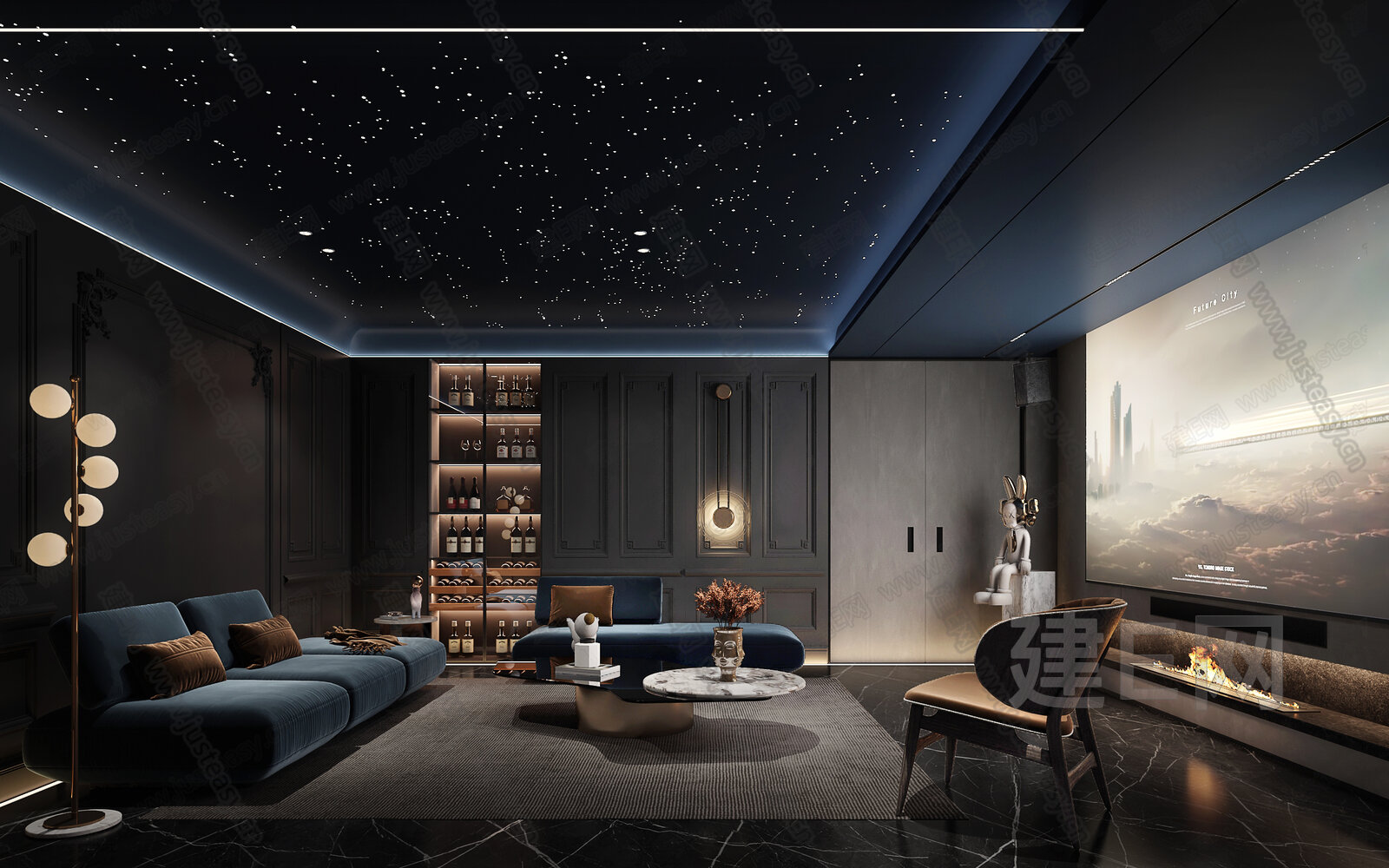 【现代影音室3d模型】建E网_现代影音室3d模型下载[ID:102062943]_打造3d现代影音室模型免费下载平台