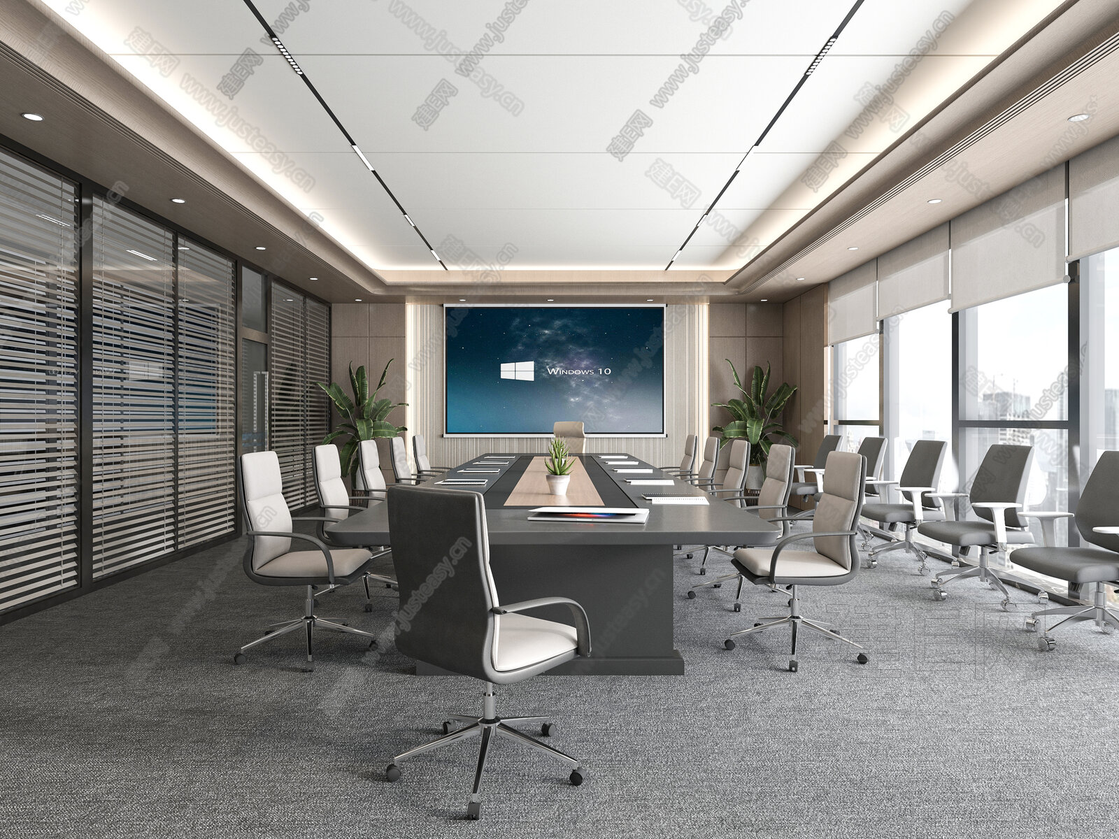 【现代会议室3d模型】建E网_现代会议室3d模型下载[ID:104684437]_打造3d现代会议室模型免费下载平台