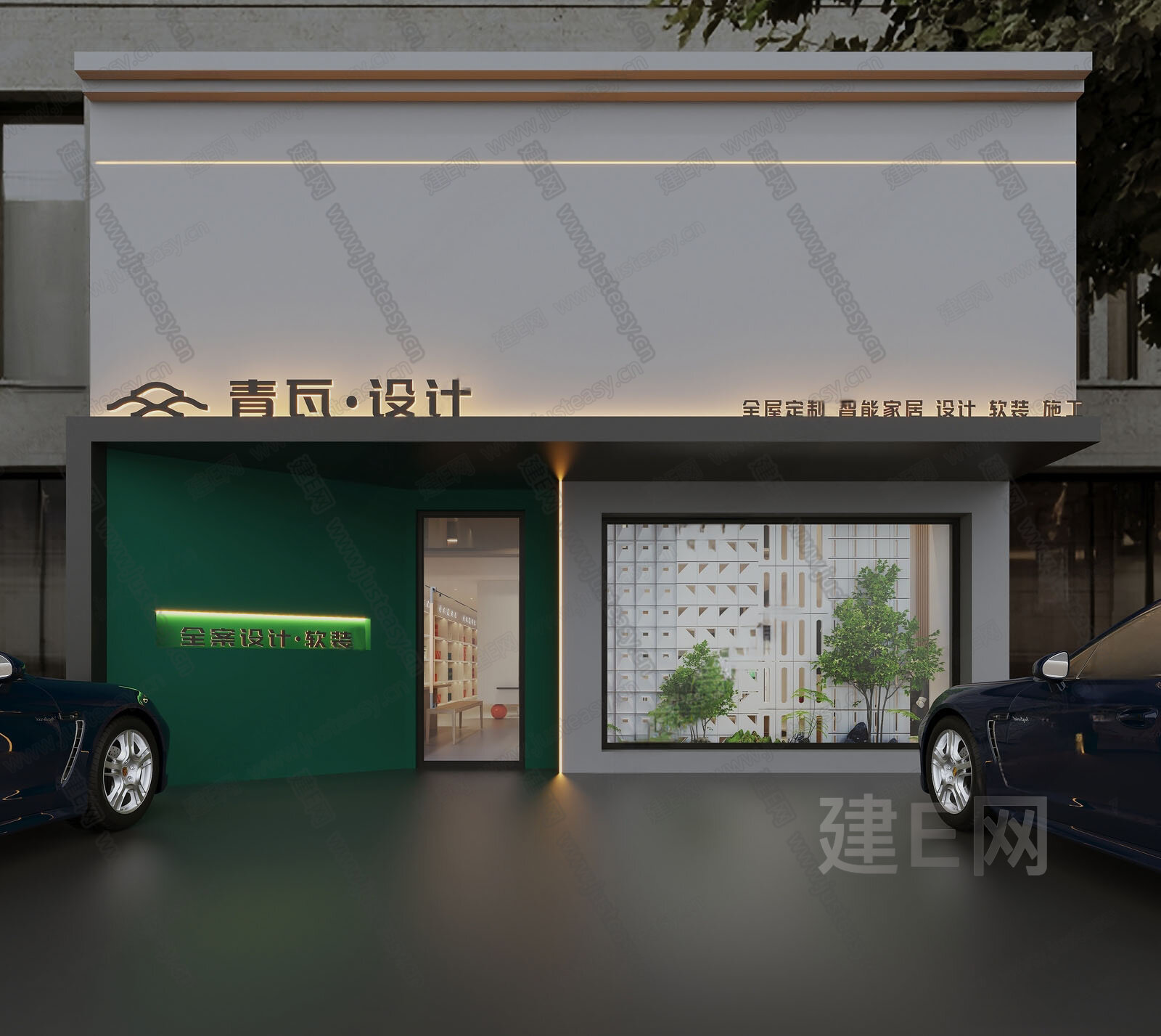 现代家居设计门头门面模型SU模型下载[ID:104944577]_建e网su模型