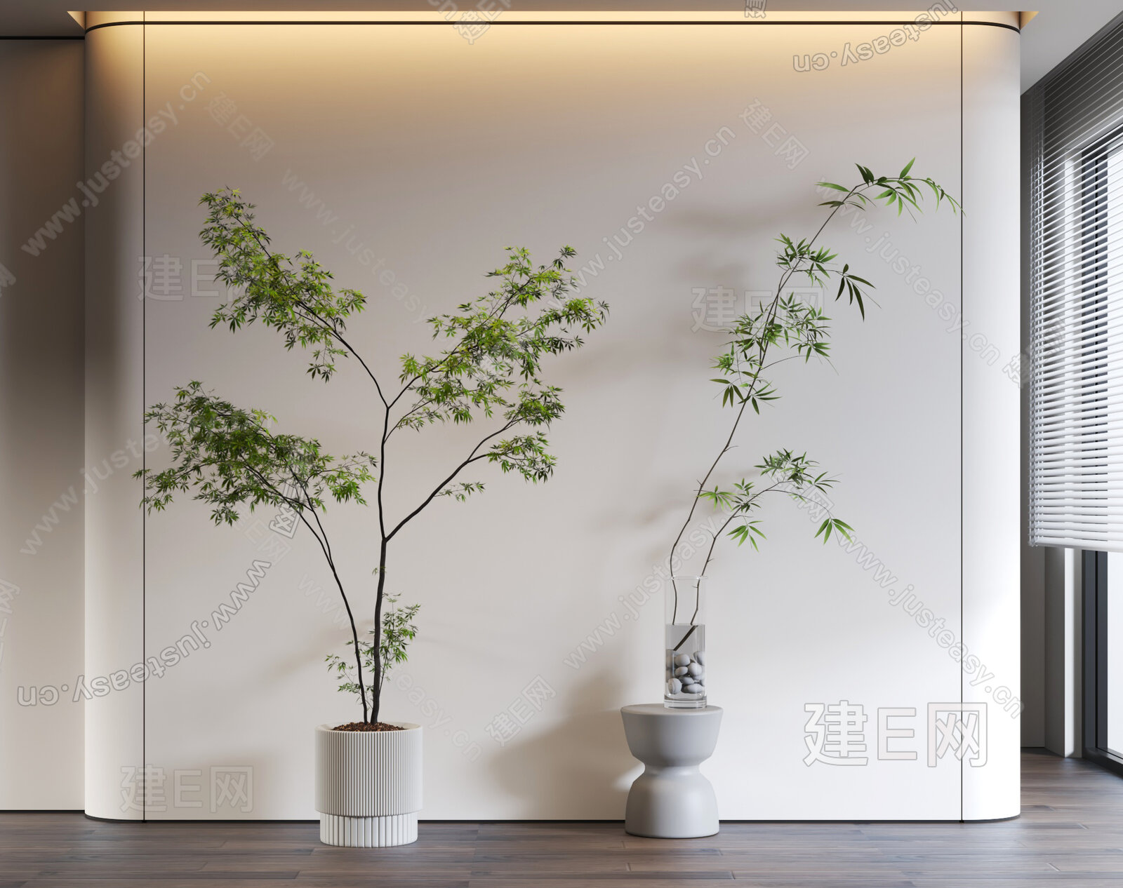 凤尾竹盆栽模型SU模型下载[ID:106582785]_建e网su模型
