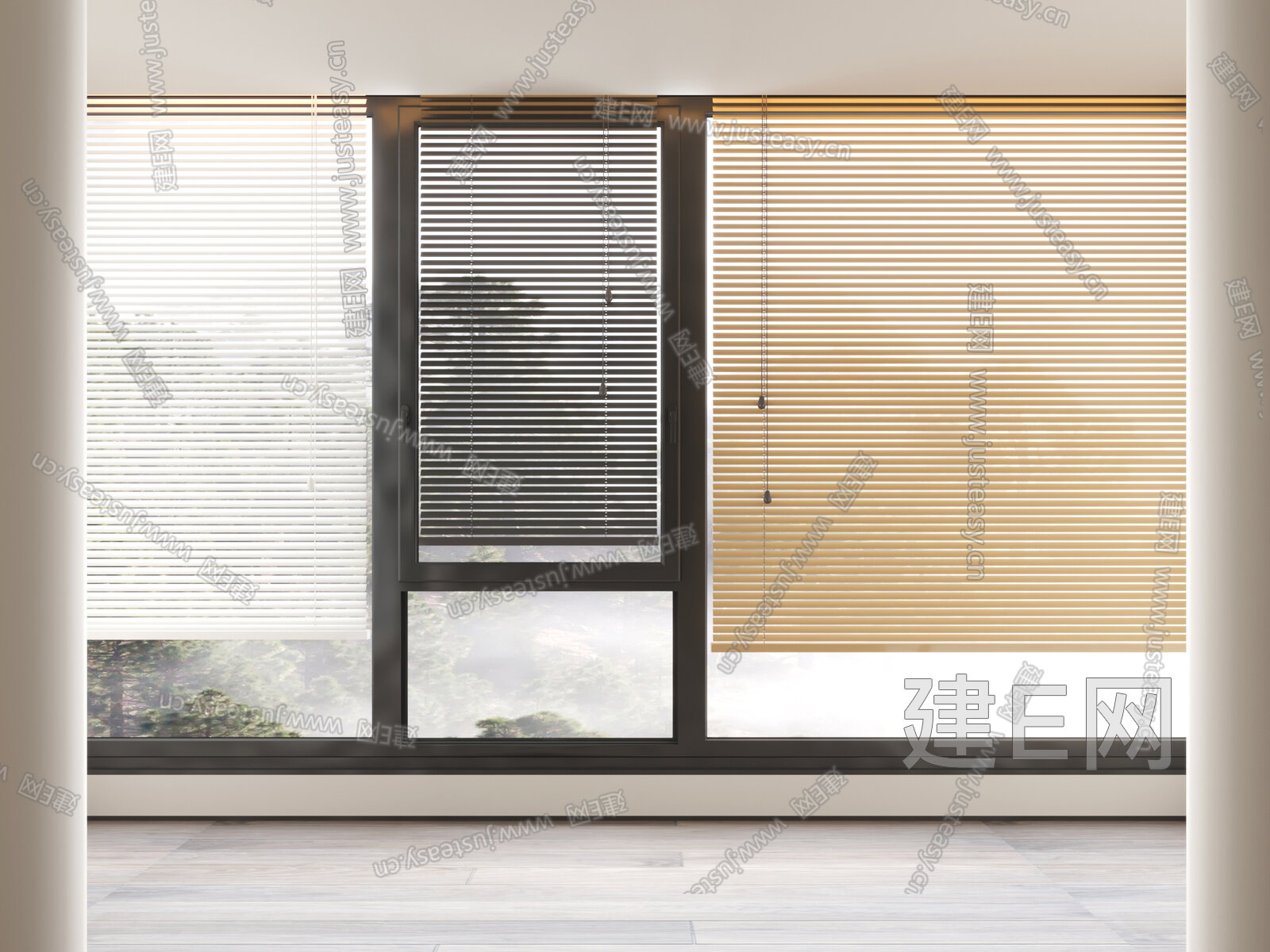 百叶帘模型SU模型下载[ID:100946915]_建e网su模型