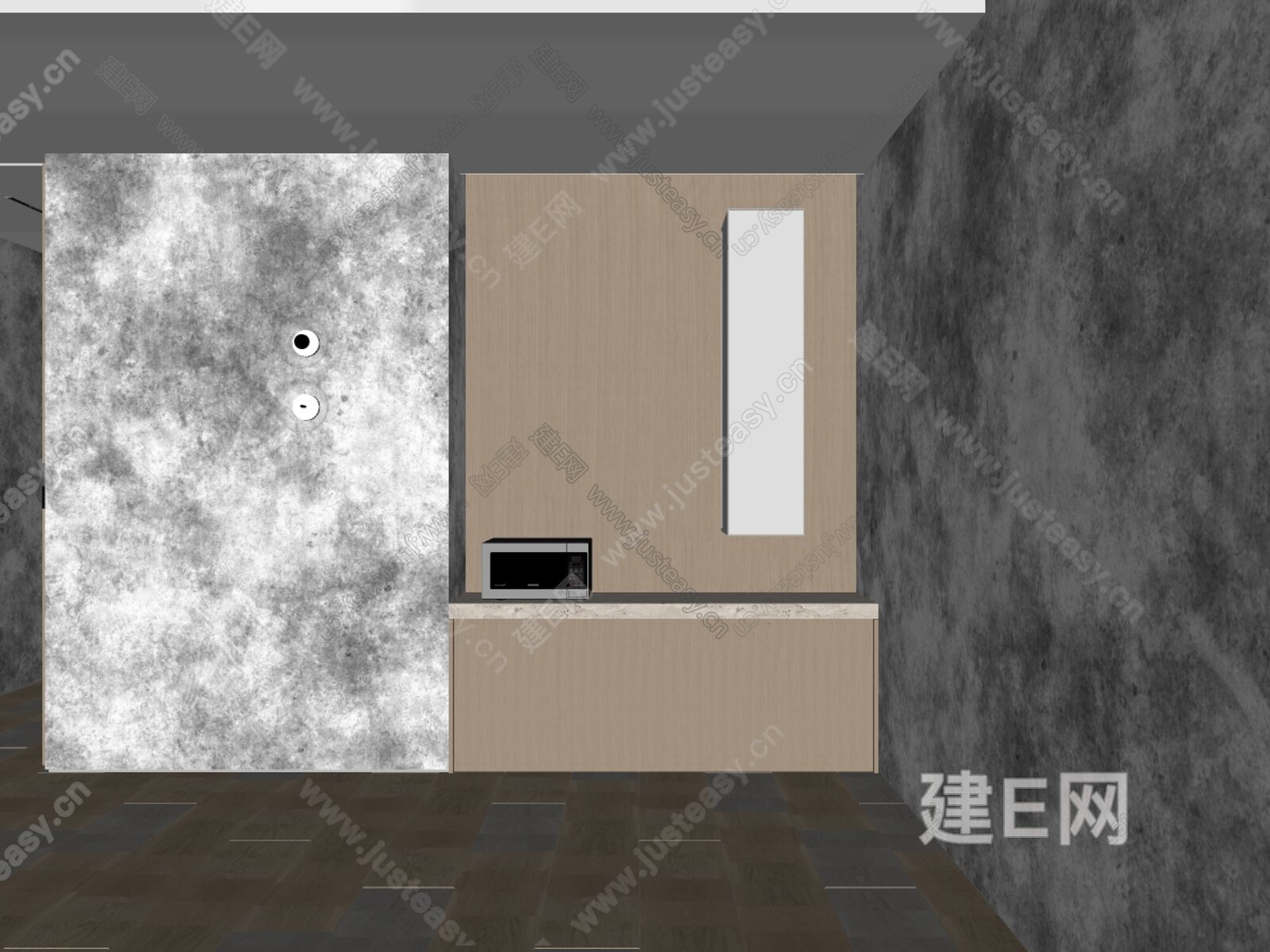 现代玻璃吊柜模型SU模型下载[ID:108745524]_建e网su模型