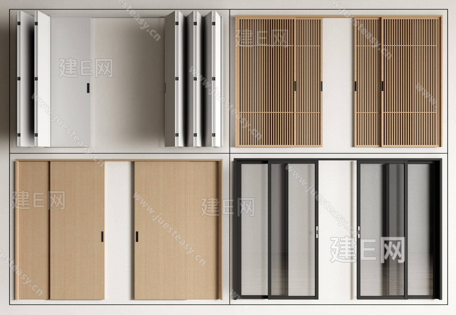 现代移门模型SU模型下载[ID:101274499]_建e网su模型