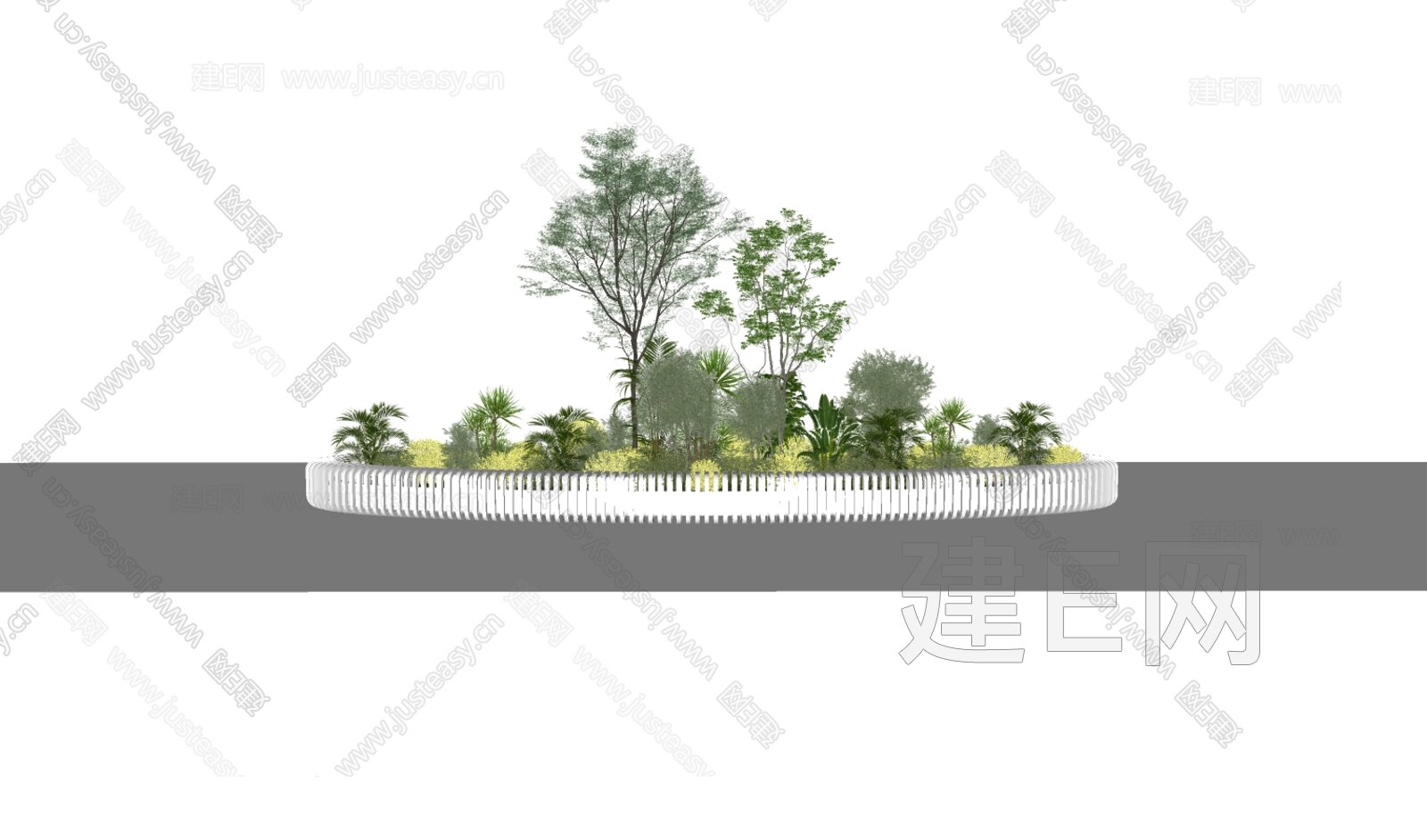 植物堆 绿植 盆栽模型SU模型下载[ID:103633675]_建e网su模型