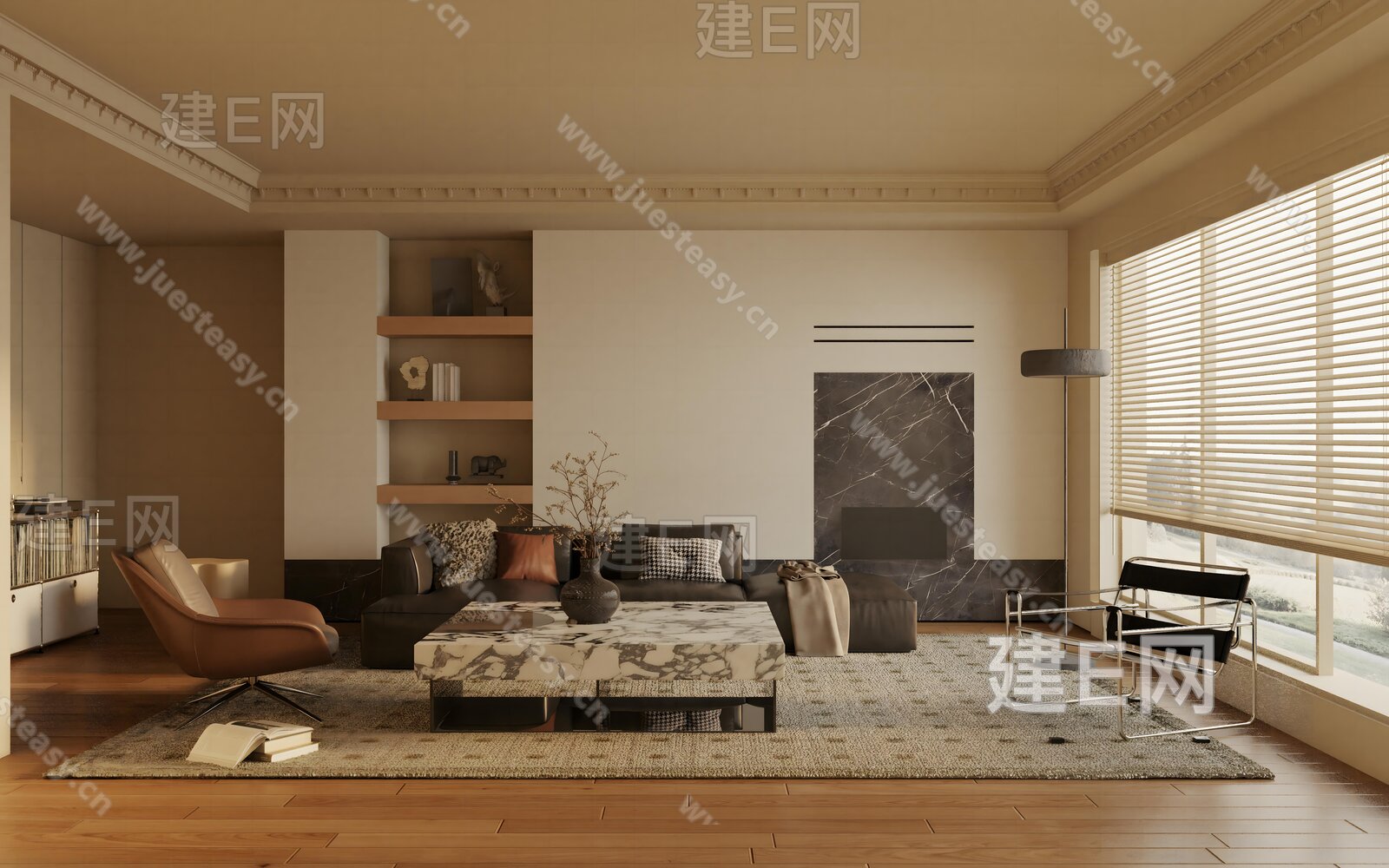 【侘寂风客厅3d模型】建E网_侘寂风客厅3d模型下载[ID:105863888]_打造3d侘寂风客厅模型免费下载平台