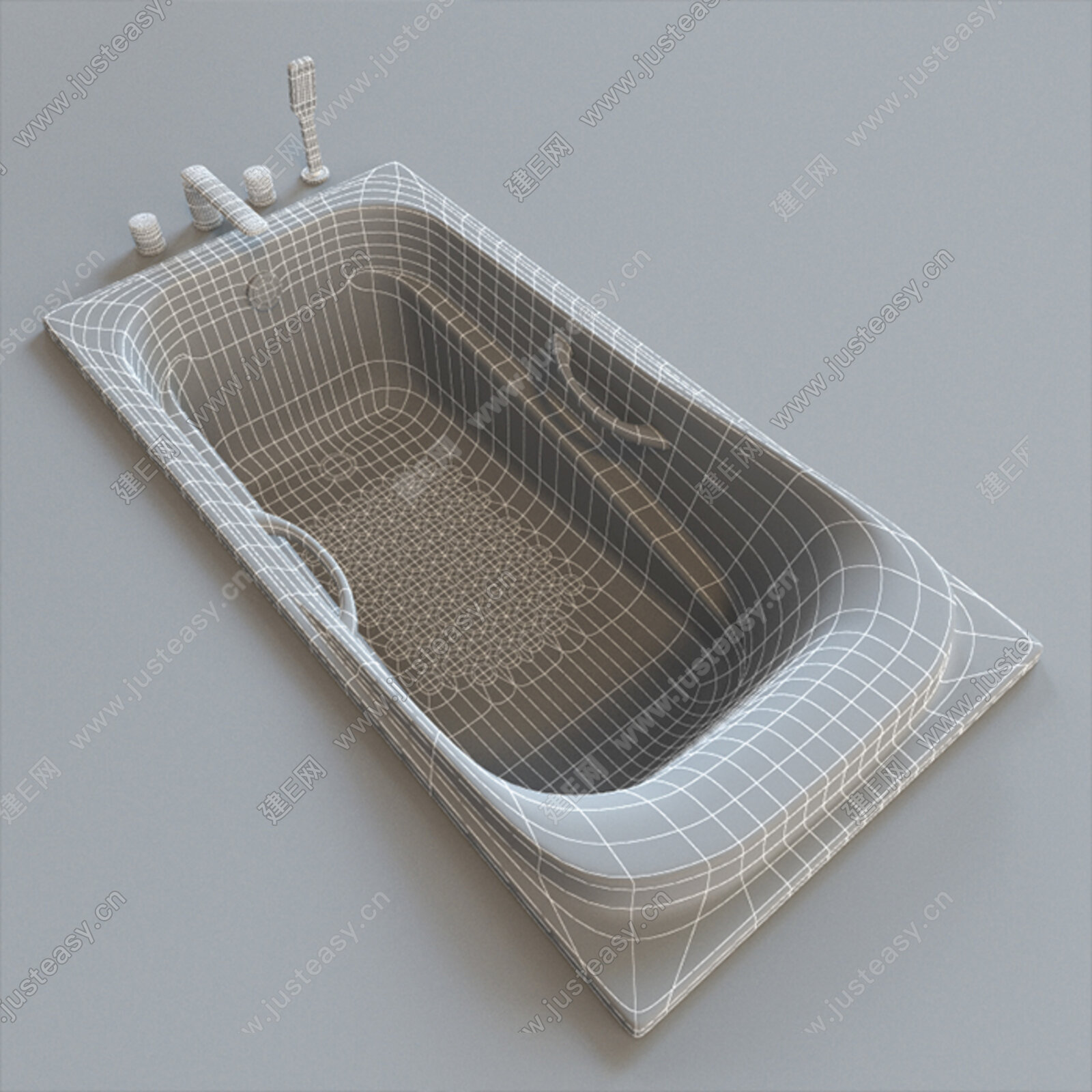 【浴室浴缸3d模型】建e网_浴室浴缸3d模型下载[ID:106977888]_打造3d浴室浴缸模型免费下载平台