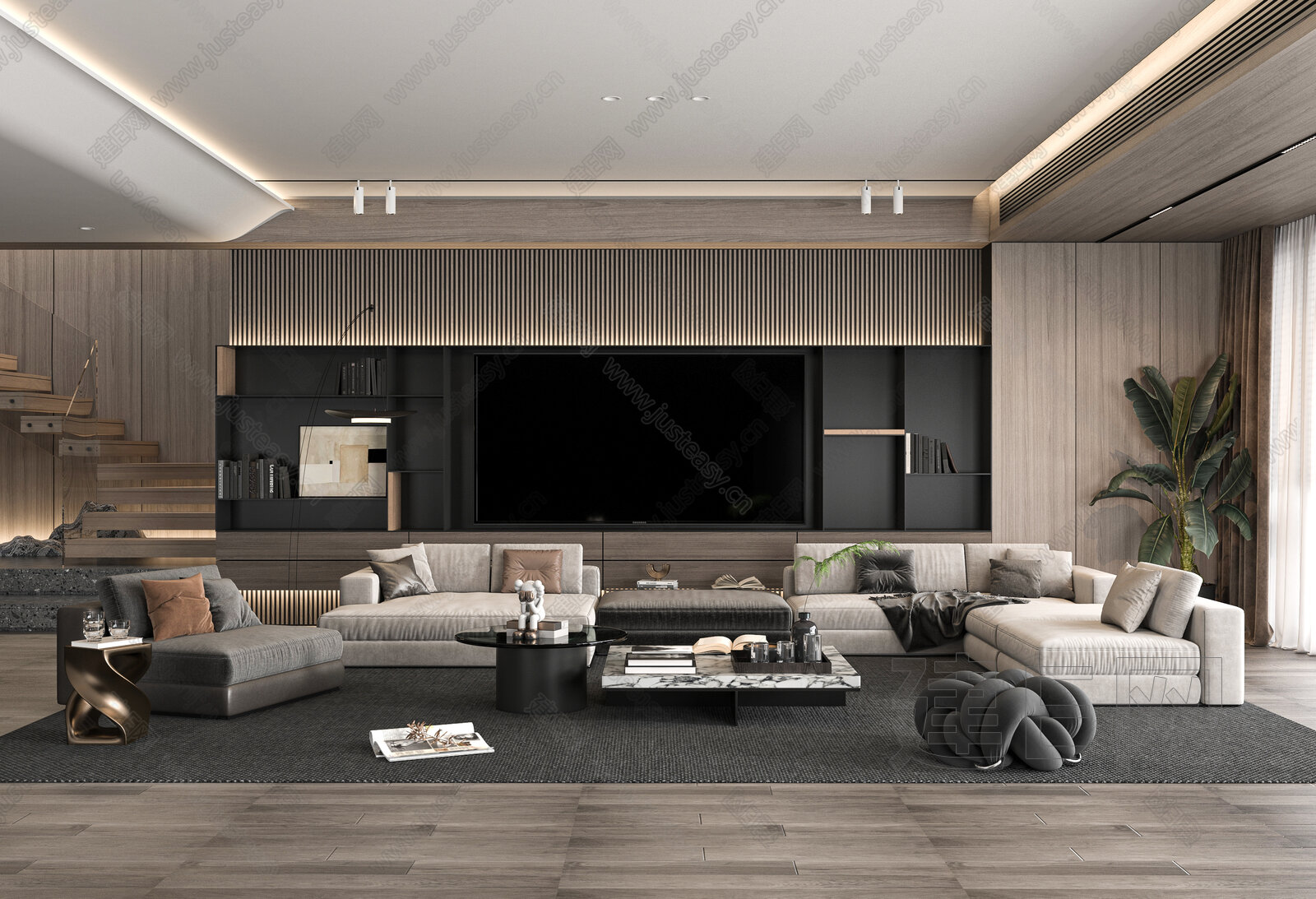 Minotti米洛提 现代客厅模型SU模型下载[ID:113988488]_建e网su模型