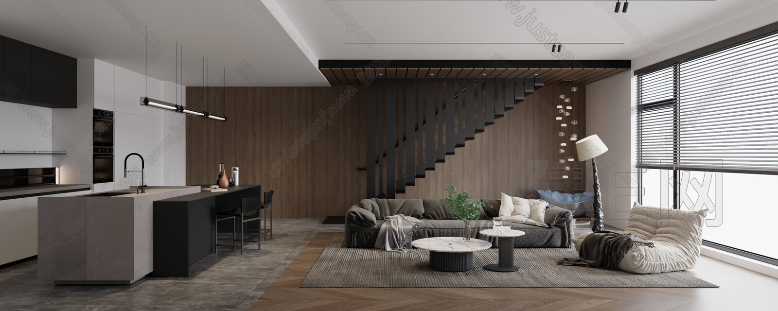 【现代客厅3d模型】建E网_现代客厅3d模型下载[ID:108354258]_打造3d现代客厅模型免费下载平台