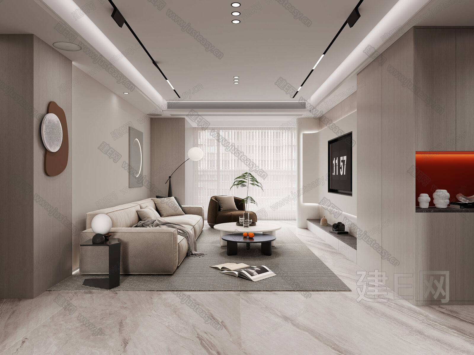 【现代客厅3d模型】建E网_现代客厅3d模型下载[ID:108288682]_打造3d现代客厅模型免费下载平台