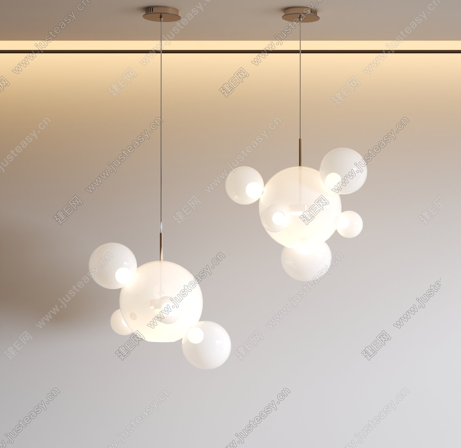 球形吊灯模型SU模型下载[ID:117003255]_建e网su模型