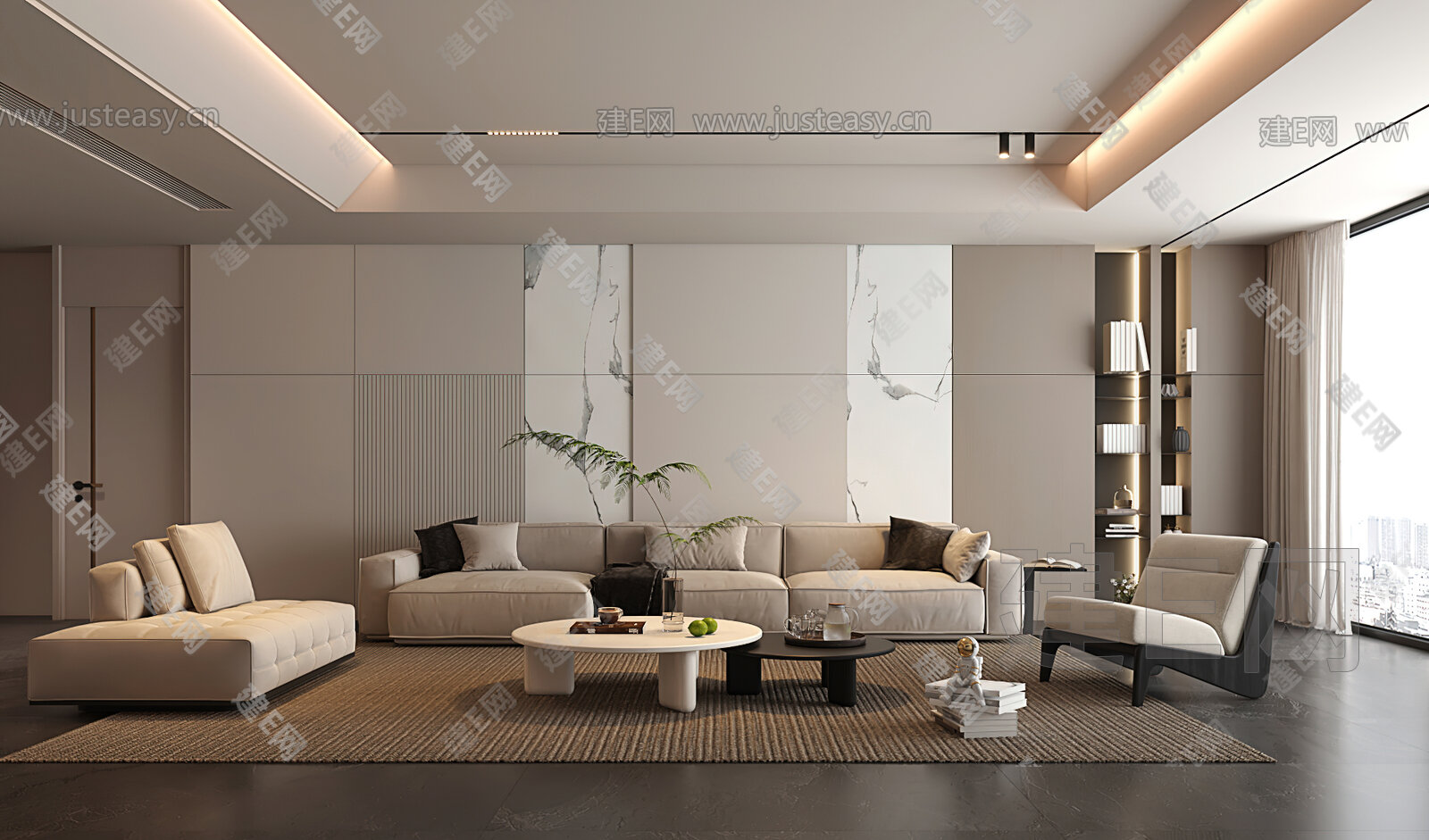 【现代客厅3d模型】建E网_现代客厅3d模型下载[ID:103176815]_打造3d现代客厅模型免费下载平台